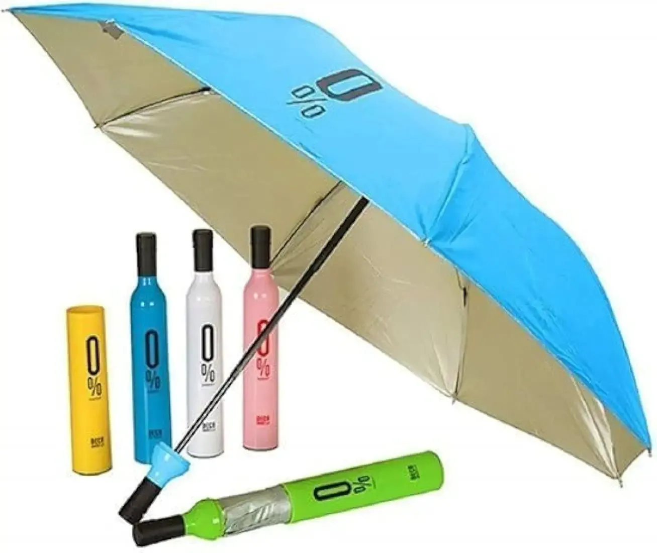 Mini Bottle Umbrella blue