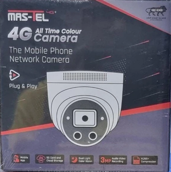 MASTEL 3MP WiFi 4G SIM CCTV Dome Camera - Camera | Buy online on ZillyBuy