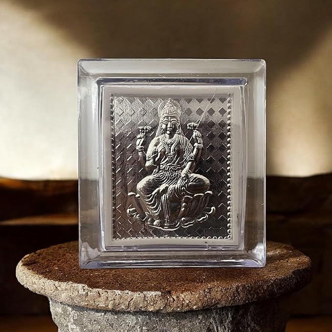 Pure 999 Silver Mini Frame Laxmiji | Pooja Room,Office,Home Wall Art | Corporate Gifting | Tabletop Stand - Party and Festive Needs | Buy online on ZillyBuy