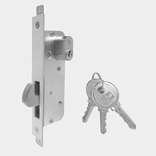 ADISON Heavy Duty Sliding Door Lock Set, Stainless Steel, Pack of 1, with 3 Keys Provides Reliable Security for Your Sliding Doors and Ease of us - Hardware, Tools and Home Safety | Buy online on ZillyBuy