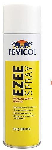 Fevicol Ezee Spray Multi-Purpose Adhesive, 383g Bottle Ideal for Indoor and Outdoor Use Strong Bonding for Various Materials, Perfect for Crafts, Repairs, and DIY Projects - Hardware, Tools and Home Safety | Buy online on ZillyBuy