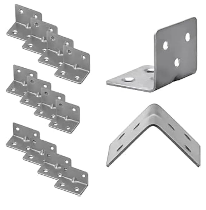 ADISON Right Angle Connector Joinery Fittings, 2.5M Length x 3.5CM Width, Set of 50 Pieces, Stainless Steel Brackets - Hardware, Tools and Home Safety | Buy online on ZillyBuy