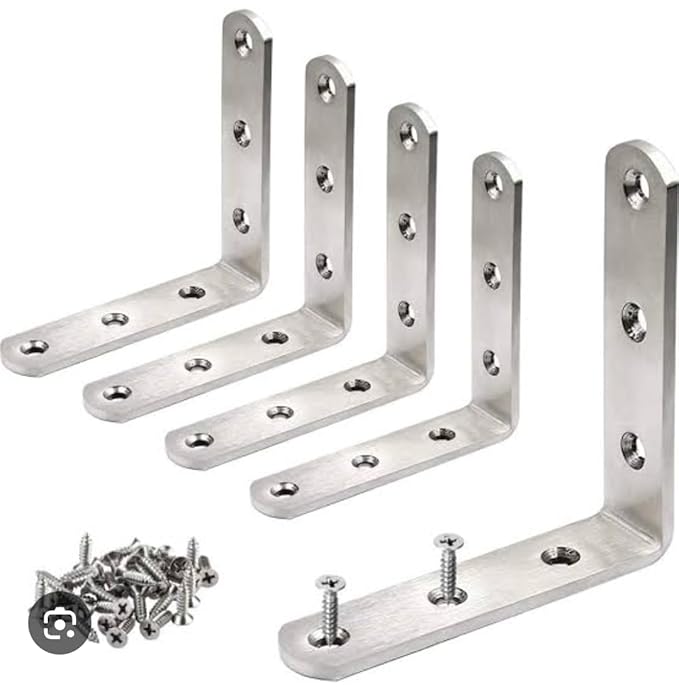 Adison Right Angle Bracket Brackets, Pack of 25, 4cm Size, Stainless Steel - Hardware, Tools and Home Safety | Buy online on ZillyBuy
