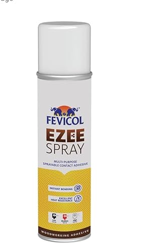 Fevicol EZEE Spray Strong Bond Adhesive 383gm/500ml, Pack of 2 Bottles Versatile Multi-Use Adhesive for Crafts, Repairs, and DIY Projects Reliable Bonding for Various Materials - Hardware, Tools and Home Safety | Buy online on ZillyBuy