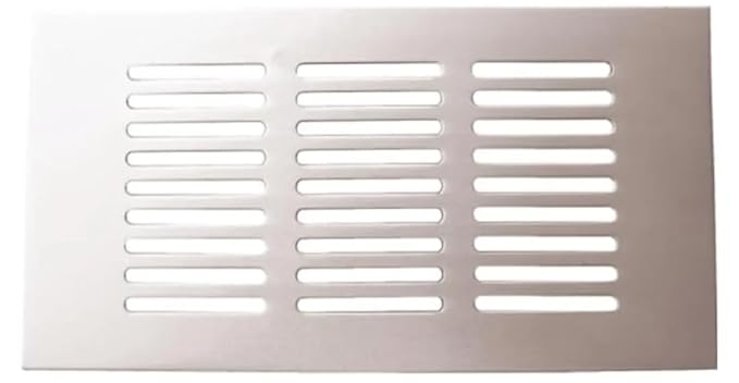 ADISON Aluminum Shutter Grill, 4 x 8, Stainless Steel, Single Unit for Doors and Drawers for Better Look and Ventilation OR CAN BE Used AS Organizer in The Drawer Stainless Steel Jali - Hardware, Tools and Home Safety | Buy online on ZillyBuy