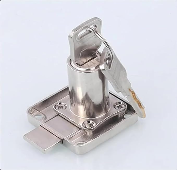 ADISON Cabinet Drawer Lock with Key, 15mm Long Latch, Stainless Steel, Ideal for cabinets and Drawers in Home or Office Settings. Made in Thailand - Hardware, Tools and Home Safety | Buy online on ZillyBuy