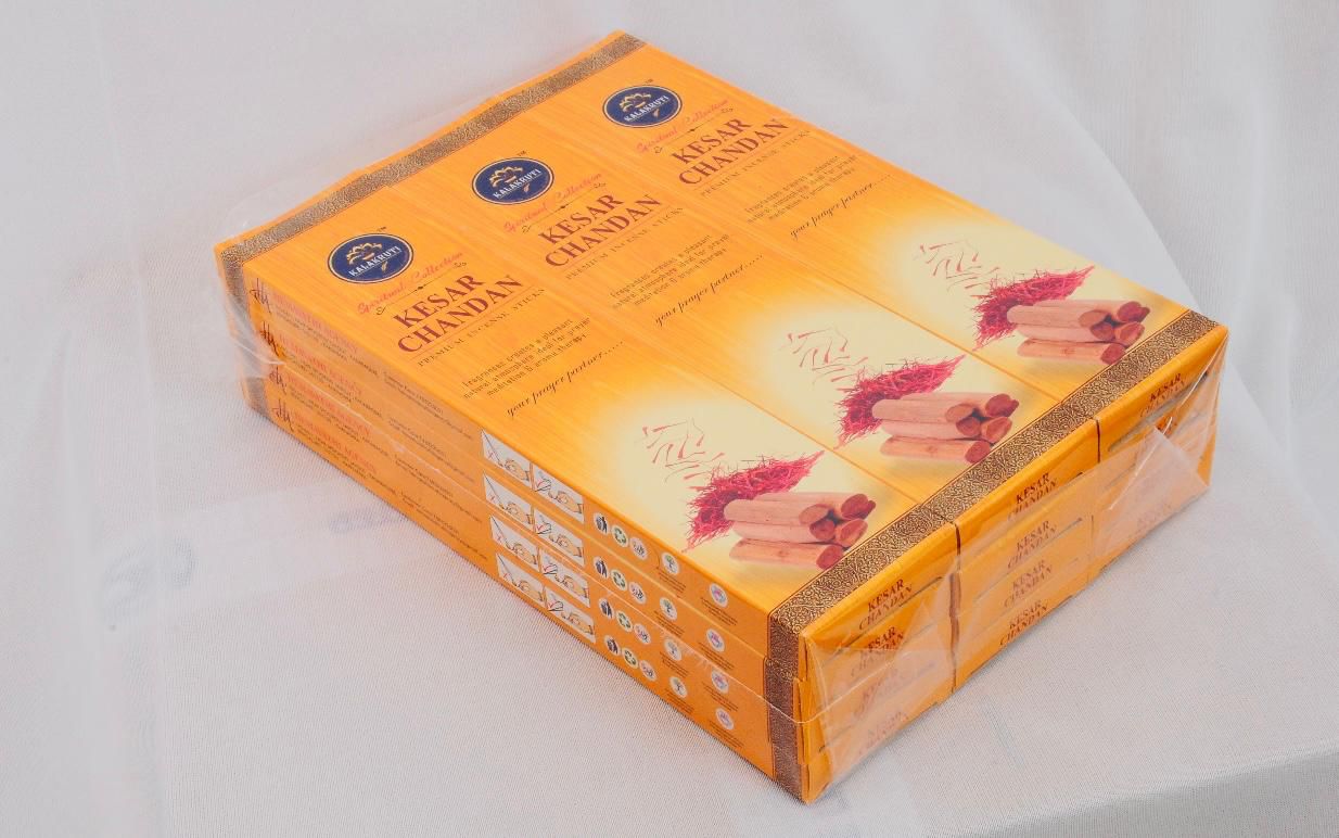 Kesar Chandan Incense Sticks 12 Pcs - Pooja Needs | Buy online on ZillyBuy