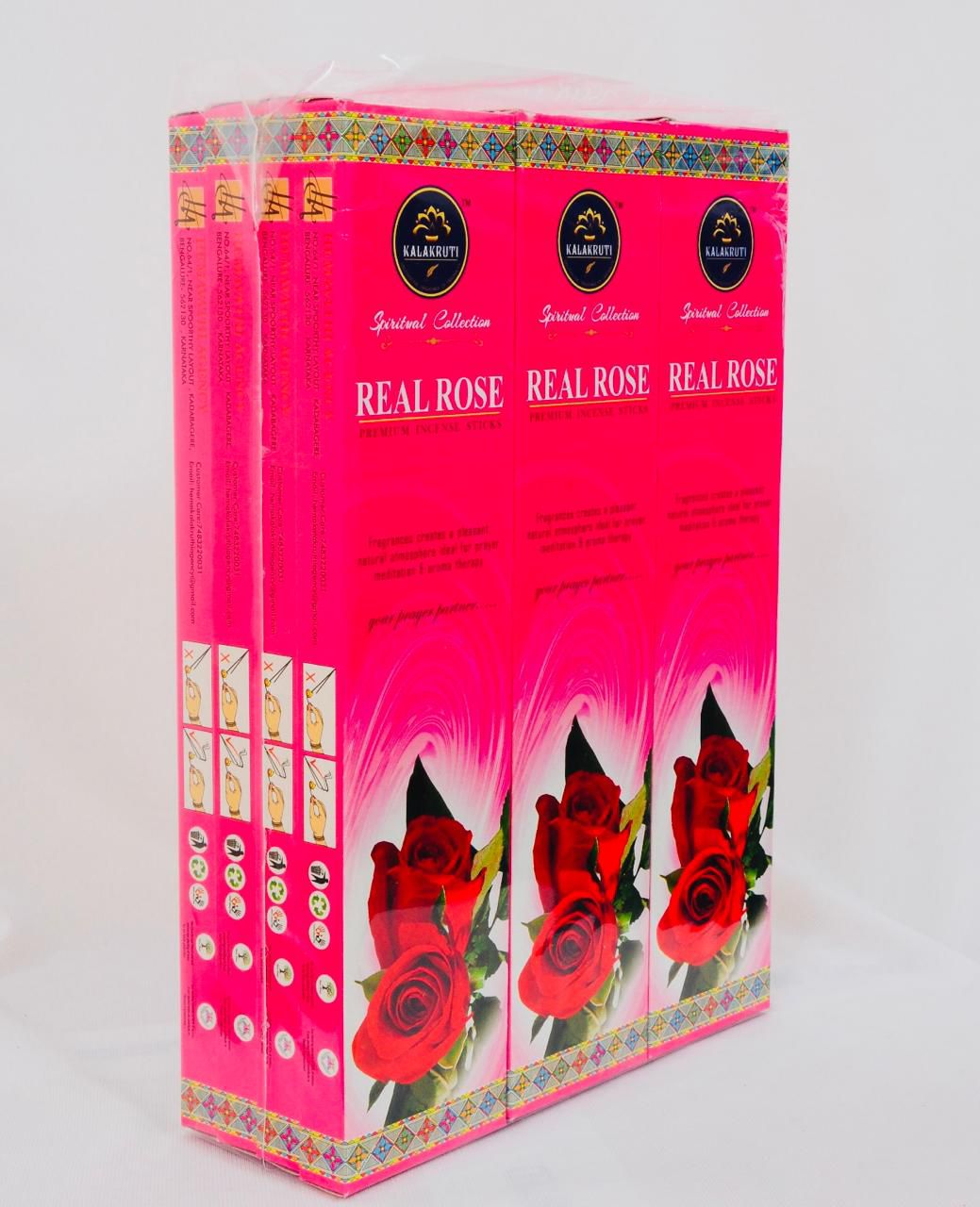 Real Rose Incense Sticks 6 Pcs - Pooja Needs | Buy online on ZillyBuy