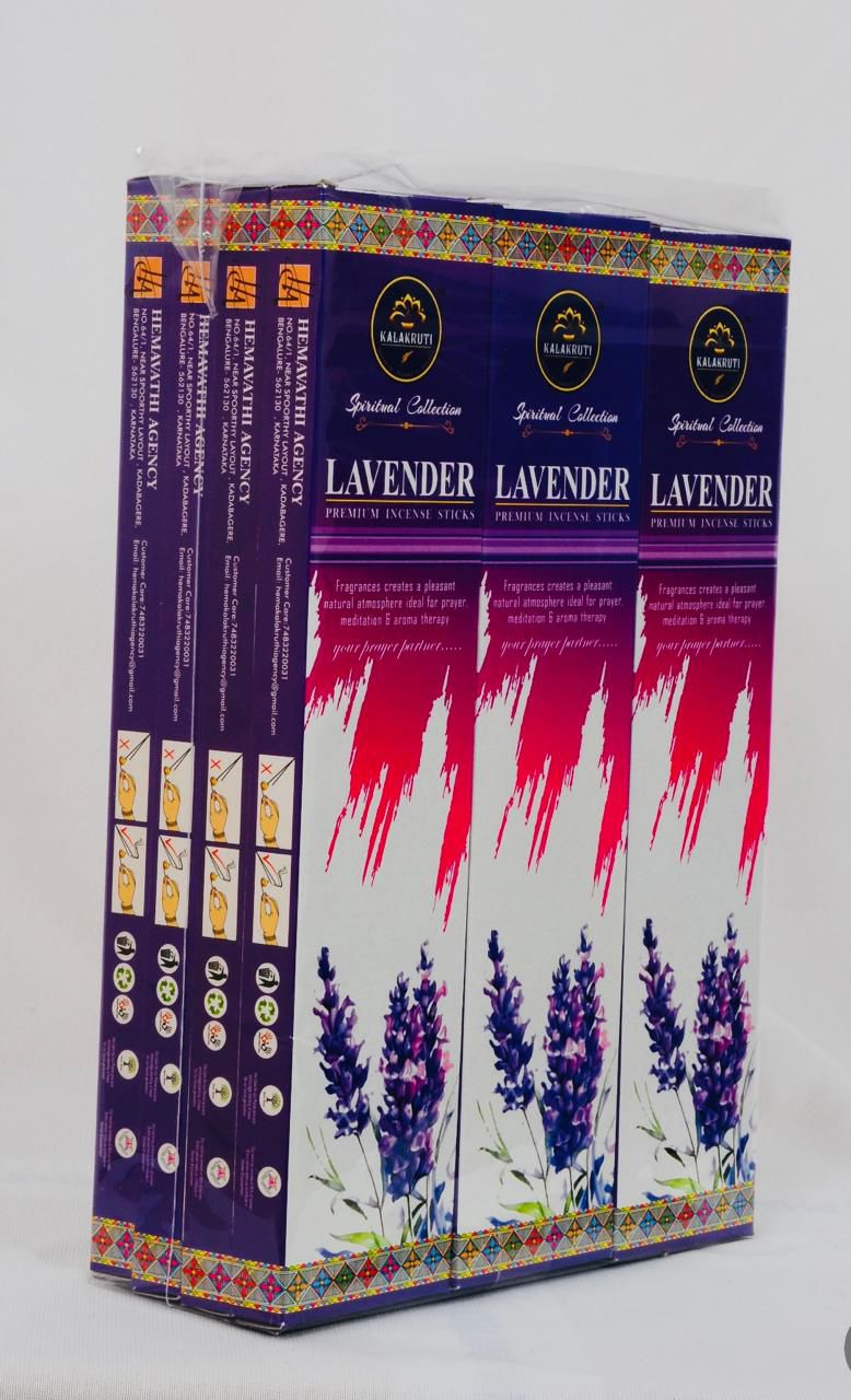 Lavender Incense Sticks 12 Pcs - Pooja Needs | Buy online on ZillyBuy