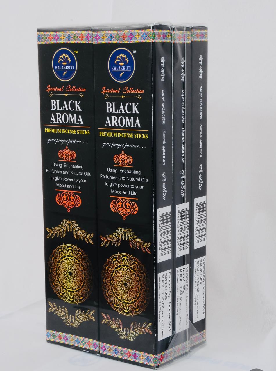 Black Aroma Incense Sticks 6 pcs - Pooja Needs | Buy online on ZillyBuy