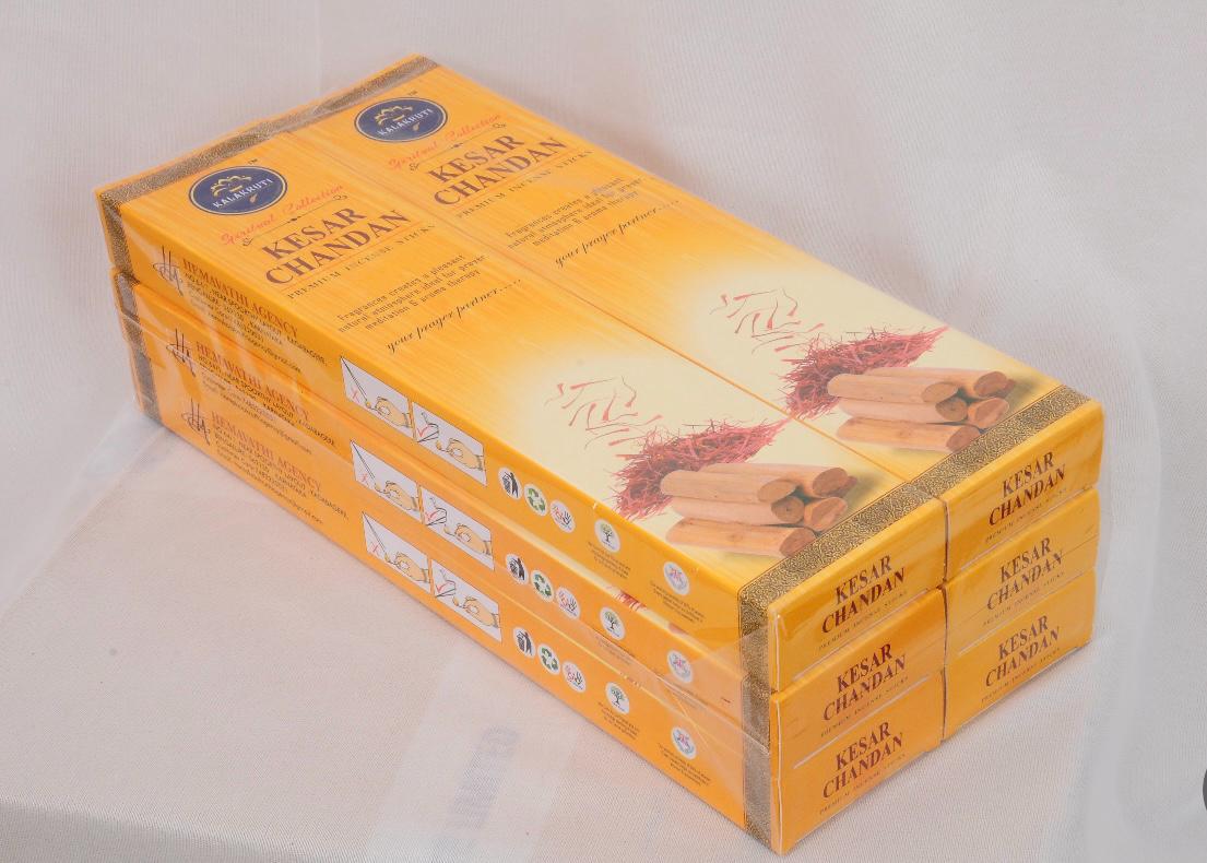 Kesar Chandan Incense Sticks 6 Pcs - Pooja Needs | Buy online on ZillyBuy