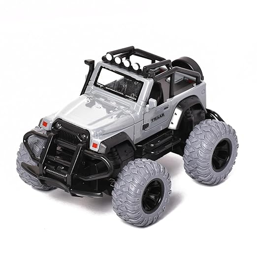Braintastic Thar Alloy Model Diecast Car 1:32 Off Road Toy Vehicle Pull Back Friction Car with Openable Doors Light & Music Toys for Kids Age 3+ Years (Grey) - Toys and Games | Buy online on ZillyBuy
