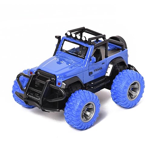 Braintastic Pullback Thar Model Diecast Metal Car with Toy Vehicle Pull Back Friction Car with Openable Doors Light & Music, 1:32 Scale Toy car for Kids (Thar Blue Color) - Toys and Games | Buy online on ZillyBuy