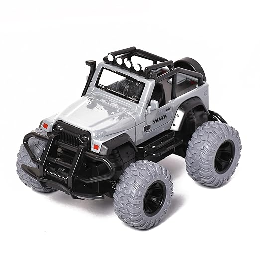 Braintastic Pullback Model Diecast Metal Car with Toy Vehicle Pull Back Friction Car with Openable Doors Light & Music, 1:32 Scale Toy car for Kids (Thaar Grey Color) - Toys and Games | Buy online on ZillyBuy