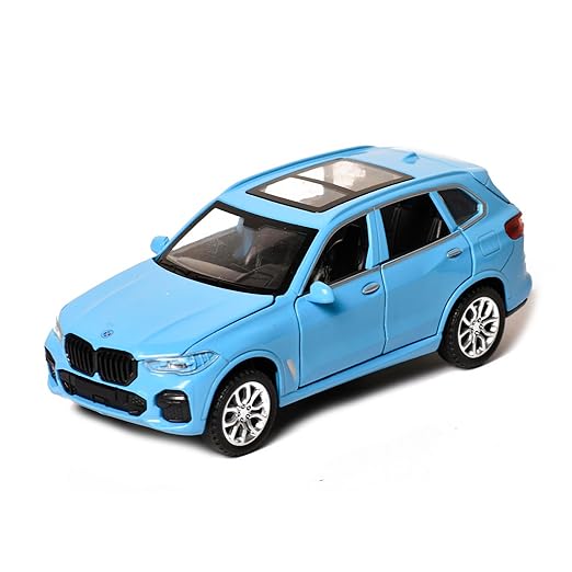 Braintastic 1:32 Scale Metal BMW X5 Diecast Model Pull Back Friction Toy Car with Openable Doors, Light & Music (Blue) - Toys and Games | Buy online on ZillyBuy