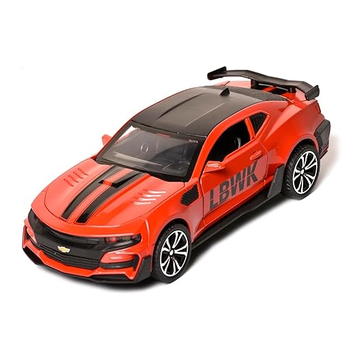 Braintastic Model Diecast Car Toy Vehicle Pull Back Friction Car with Openable Doors Light & Music Toys for Kids Age 3+ Years (Spray Edition Chevrolet Red) - Toys and Games | Buy online on ZillyBuy