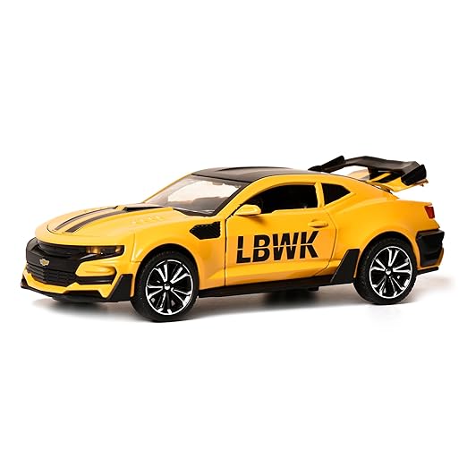 Braintastic Model Diecast Car Toy Vehicle Pull Back Friction Car with Openable Doors Light & Music Toys for Kids Age 3+ Years (Spray Edition Chevrolet Yellow) - Toys and Games | Buy online on ZillyBuy