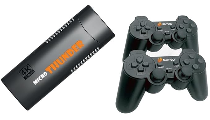 Sameo Micro Thunder HDMI Gaming Console,Game Stick, Video Game Console Built -in 40000 Games Dual Player Support 4K Ultra HD Wireless TV Game Stick,Video Game for Kids - Toys and Games | Buy online on ZillyBuy