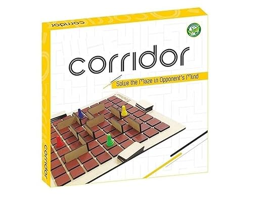 Braintastic Corridor Board Game for Kids, Adults, Family| Age 8+ Years (Smart Kids 4+ Years)|Interesting Mind, Strategy Game for Home, Travel| Super Fun to Play| 2-4 Players|Brown Color| - Toys and Games | Buy online on ZillyBuy