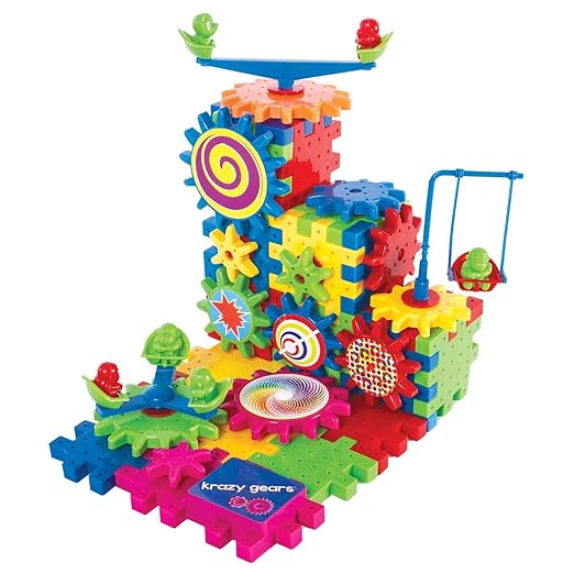 Krazy Gears Gear Building Toy Set - Interlocking Learning Blocks - Motorized Spinning Gears - 81 Piece Playground Edition By Krazy Gears - Kids, Multicolor - Toys and Games | Buy online on ZillyBuy