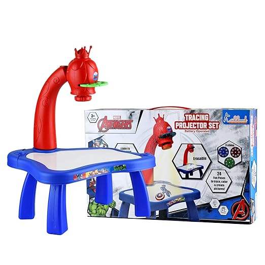 Avenger Kids Projector Set Drawing Painting Table with Patterns & Colorful Water Pens Lamp for Better Creativity & Learning Board Game for Kids (Avenger) - Toys and Games | Buy online on ZillyBuy