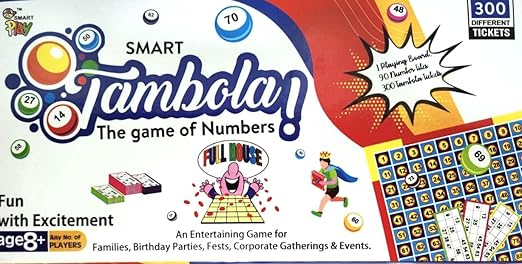 Braintastic Portable Tambola Board Game with 300 Different Tickets for All Age Groups (Small Size) - Toys and Games | Buy online on ZillyBuy