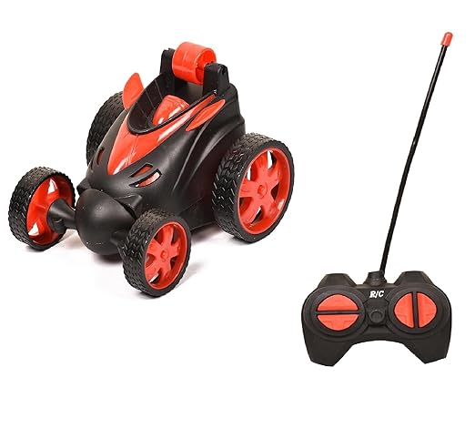 Braintastic Mini Stunt Remote Control Rechargeable Car Toy for Kids-360 Rotating & Rolling (Red) - Toys and Games | Buy online on ZillyBuy
