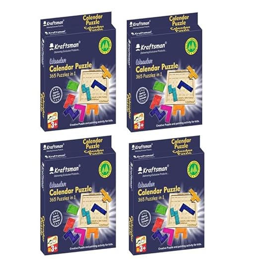 Braintastic Wooden Jigsaw Puzzle Travel Board Game Learning & Creative Educational Intelligence Brain Games Sorting Puzzle Toys for Kids (Calendar Puzzle PO4) - Toys and Games | Buy online on ZillyBuy
