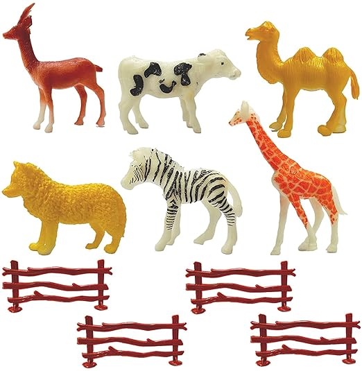 Braintastic 6 Pcs Small Size Jungle Wild Animal World Multicolor Forest Animal Set for Kids - Toys and Games | Buy online on ZillyBuy