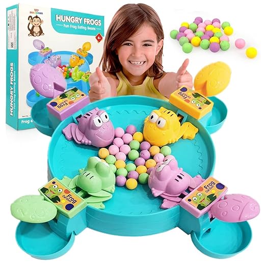 Braintastic Fun Hungry Frog Eating Beans Table Top Desktop Finger Toy Classic Board Game for Kids (4 Players) - Toys and Games | Buy online on ZillyBuy
