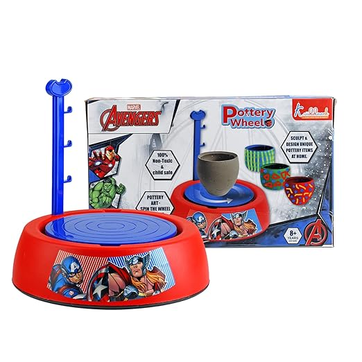 Marvel Avenger Pottery Wheel Battery Operated with Molding Clay & Painting Kit Learning and Education Multicolor Board Game Toys for Kids - Toys and Games | Buy online on ZillyBuy