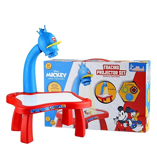 Mickey Drawing Kids Projector Set Painting Desk Table with Patterns & Colorful Water Pens Table Lamp for Better Creativity & Education Board Game for Kids - Toys and Games | Buy online on ZillyBuy