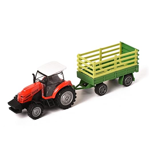 Braintastic Pull Back Inertia Vehicles Farm Tractor With Trolley Truck Agriculture Farm Friction Power Toy For Kids Age 3+ Years Design,Multicolor - Toys and Games | Buy online on ZillyBuy