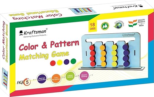 Braintastic Wooden Color and Pattern Matching Fun Learning Game Baord for Kids 4+ - Toys and Games | Buy online on ZillyBuy