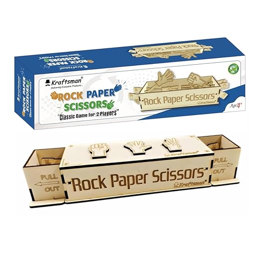 Kraftsman Wooden Rock Paper Scissors | 2 Players Game - Toys and Games | Buy online on ZillyBuy