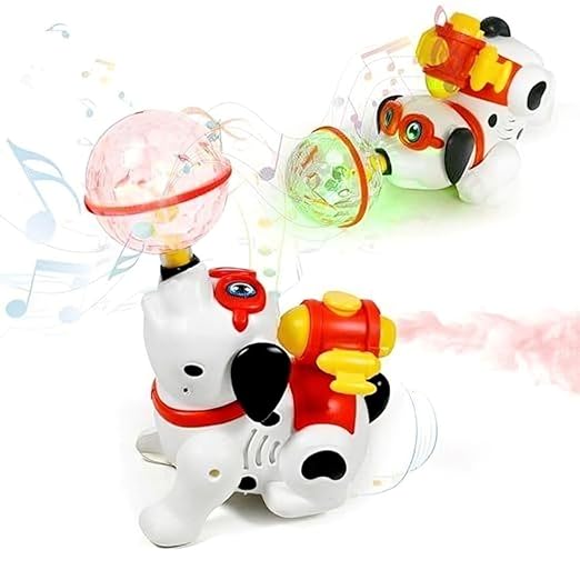 Braintastic Dancing Musical Dog, Walking Toy with Mist Spray, Flashing Lights, Sounds & 360 Rotation for Babies, Toddlers - Toys and Games | Buy online on ZillyBuy