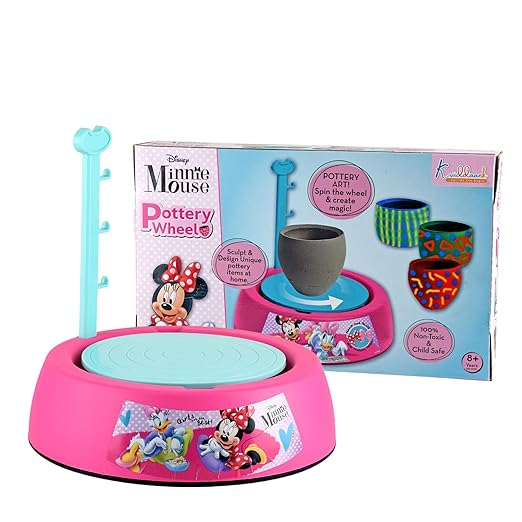 Minnie Kids Pottery Wheel Battery Operated with Molding Clay & Painting Kit Learning and Education Multicolor Board Game Toys for Kids - Toys and Games | Buy online on ZillyBuy