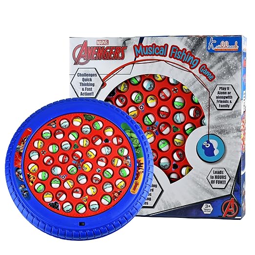 Avenger Kids Musical Fishing Game Fish Catching Board Game Toy 45 Fishes with Big Round Pond & 4 Fish Catching Sticks for Kids (Avenger) - Toys and Games | Buy online on ZillyBuy