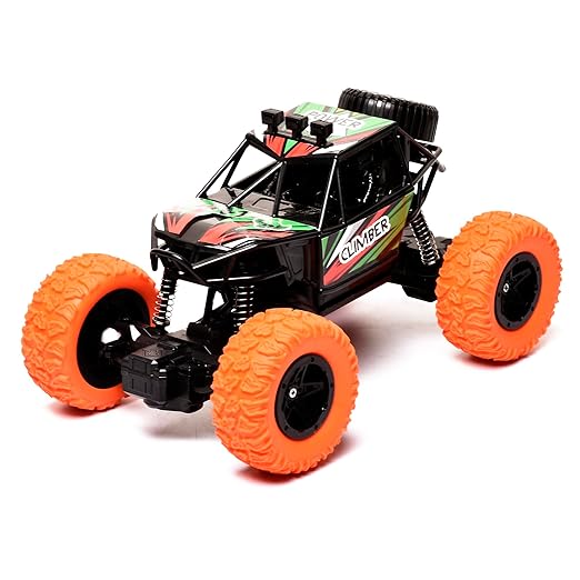 Braintastic Rechargeable Remote Control RC Rock Climber Crawler Four Wheel Drive 1:18 Scale High Speed Off Road Racing Stunt Car Toys for Kids (Black) - Toys and Games | Buy online on ZillyBuy