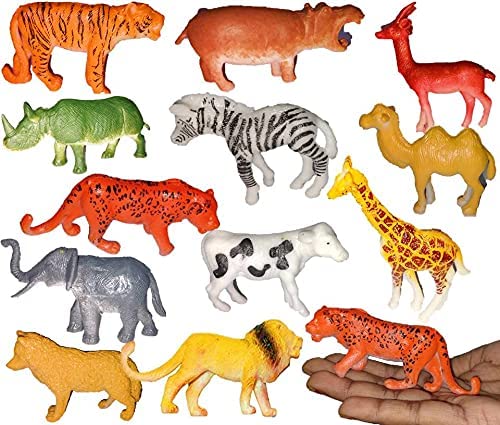 Braintastic Jungle Animal World 12Pcs Medium Size Multicolor Forest Animal Set for Kids - Toys and Games | Buy online on ZillyBuy