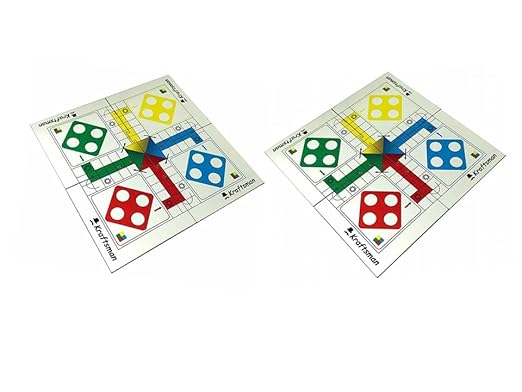 Braintastic Wooden Portable Ludo Board Game with Travel Pouch Included for Pawns and Dice Made in India for Kids and Adults (Pack of 2) - Toys and Games | Buy online on ZillyBuy