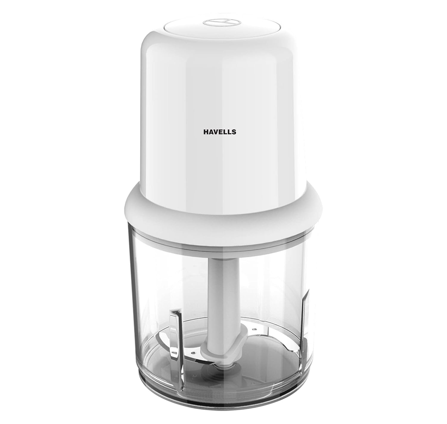 Havells Coral 200W Electric Vegetable Chopper for Kitchen | 750ml Bowl | One-Touch Operation | Portable Food Chopper | Chop, Mince, Dice | Compact Design white