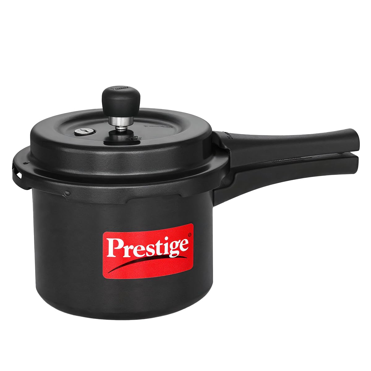 Prestige 3 Litre Hard Anodised Popular Svachh Outerlid Pressure Cooker|Deep Lid for spillage Control|Gas compatible|Gasket Release System|Metallic Safety Plug black