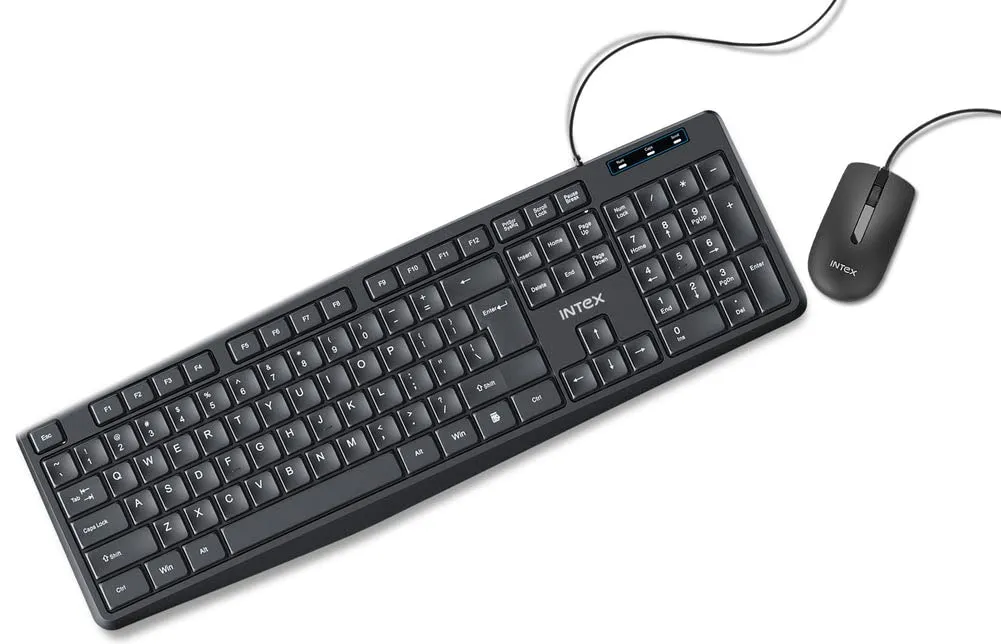 Intex IT-KB332 Genie Keyboard Wired Mouse Combo (Black) black