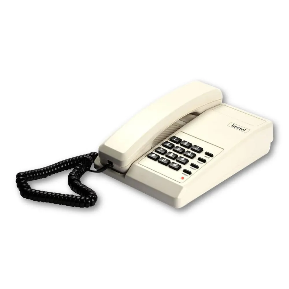 Beetel B11 Corded Landline Phone, Ringer Volume Control, LED Ring Indication, Wall/Desk Mountable, Classic Design, Clear Call Quality, Mute/Pause/Flash/Redial Function (Made in India)(Warm Grey)(B11)