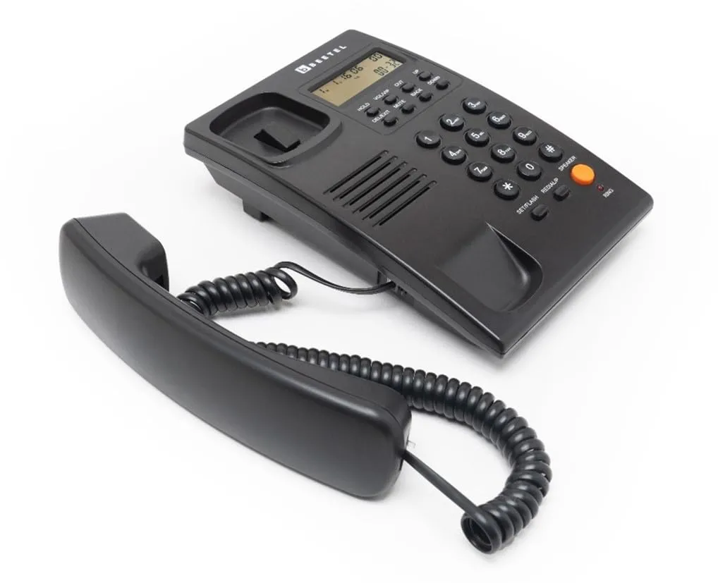 Beetel G30, TEC Certified, Caller ID Corded Landline Phonelcd Display,Ringer LED,DTMF/FSK Compatible,2-Way Adjustable Speaker Phone,Music On Hold, Desk/Wall Mountable, 3 Level LCD Contrast(G30-Black)