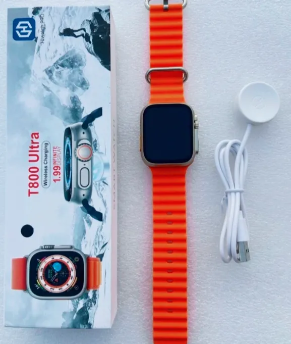 T 800 Ultra Smart Watch coral red