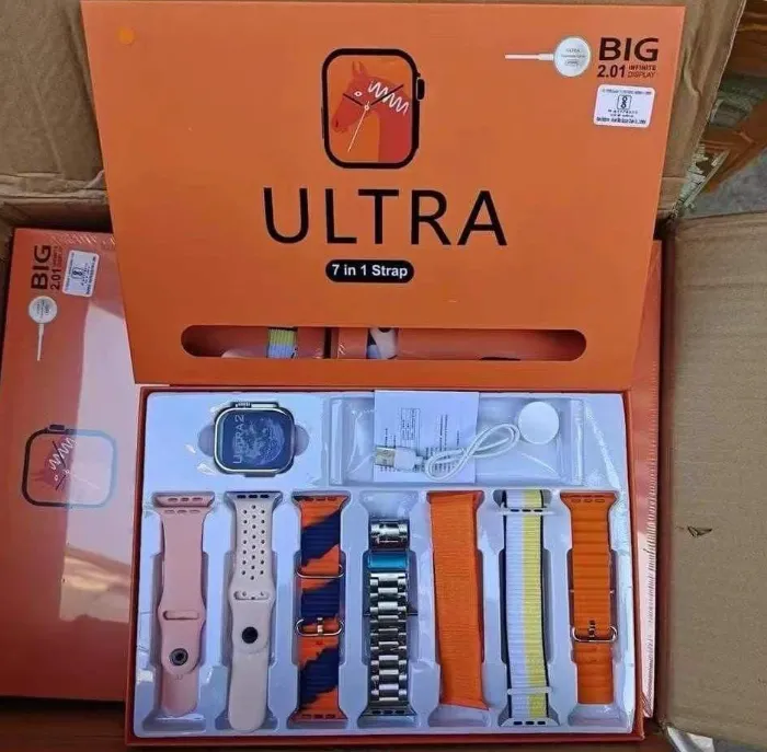 Ultra Smart watch 7 in 1 carrot orange