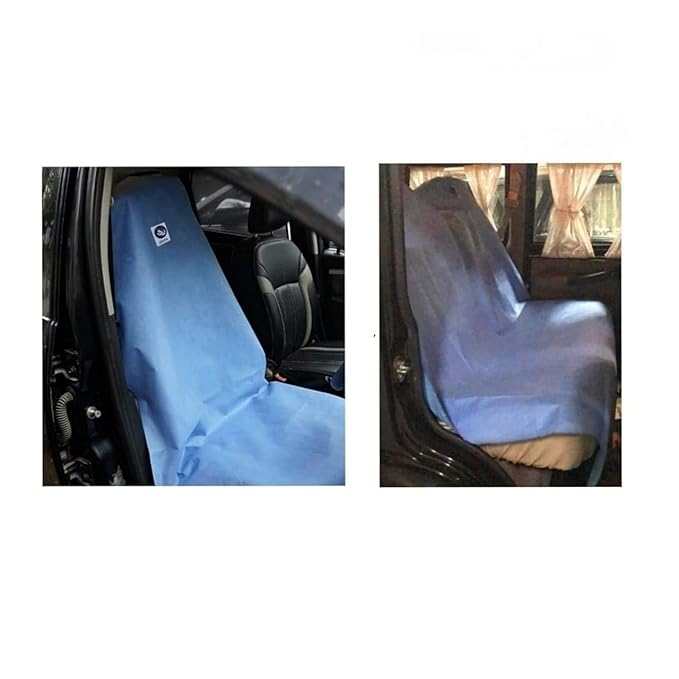 ISHTA Disposable Waterproof Non Woven 80 GSM All Purpose Protector Sheet for Hygiene Car, Air & Train Traveling Seats With-fold 5 ft x 5 ft Back & 5 ft x 2.5 ft Front (1 Front & 1 Back Sheet) - Car and Shoe Care | Buy online on ZillyBuy