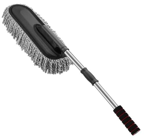 Car Duster with Extendable Handle Microfiber Cleaning Brush for Car Interior & Exterior, Scratch-Free Dust Removal Tool - Car and Shoe Care | Buy online on ZillyBuy